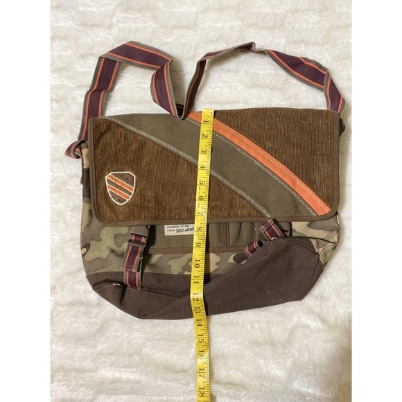 Gap Handbag Shoulder Bag Brown Camo School Distressed See Photo - Picture 5 of 9